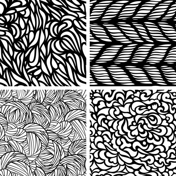 Conjunto de cuatro patrones sin costura
 - Vector, imagen