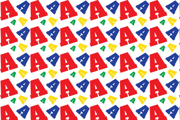 Kleurrijk alfabet Naadloos patroon Achtergrond - Vector, afbeelding