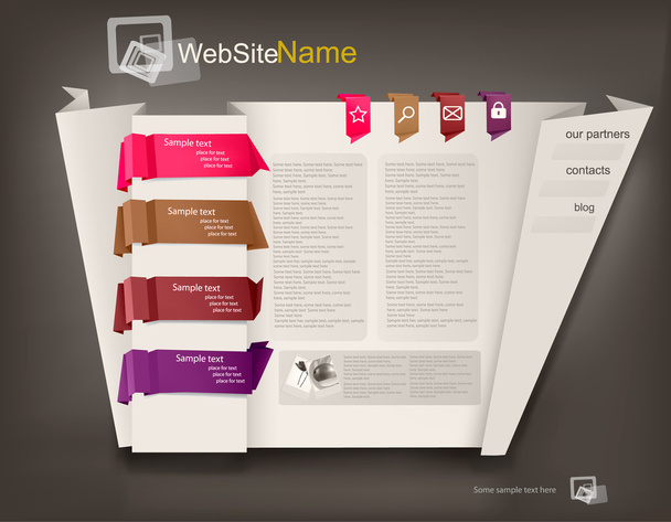 Business website design template. Vector illustration. - Вектор,изображение