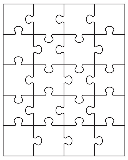 biały puzzle - Wektor, obraz