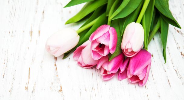 Boeket roze tulpen - Foto, afbeelding