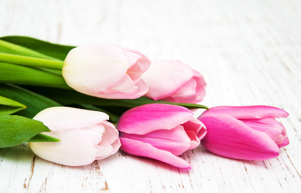 Boeket roze tulpen - Foto, afbeelding
