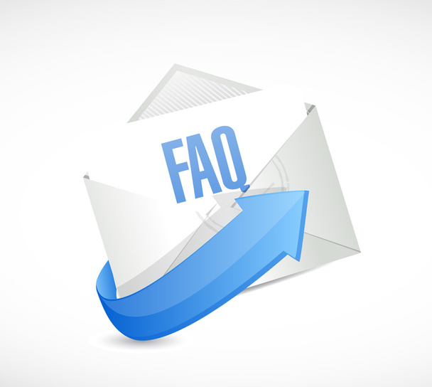 FAQ messagerie signe illustration design - Photo, image
