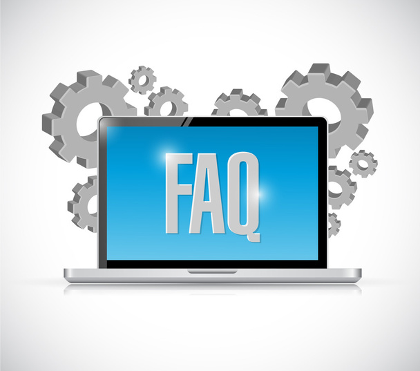 FAQ komputer technologii znak ilustracja - Zdjęcie, obraz