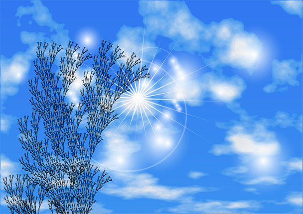 Cielo y hierba
 - Vector, Imagen