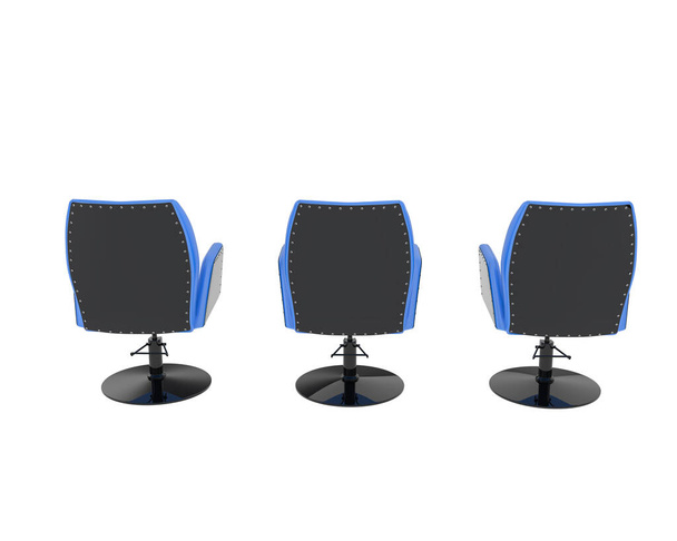 Barber shop chairs on white background - Photo, Image