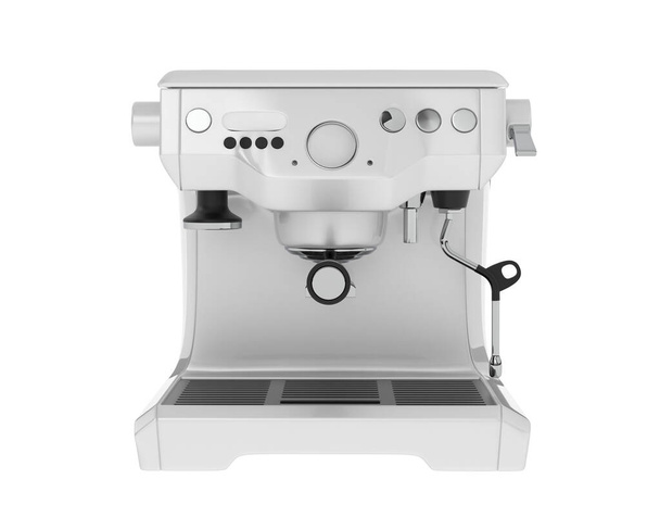 Μηχανή καφέ απομονωμένη στο παρασκήνιο. 3D απόδοση - εικονογράφηση - Φωτογραφία, εικόνα