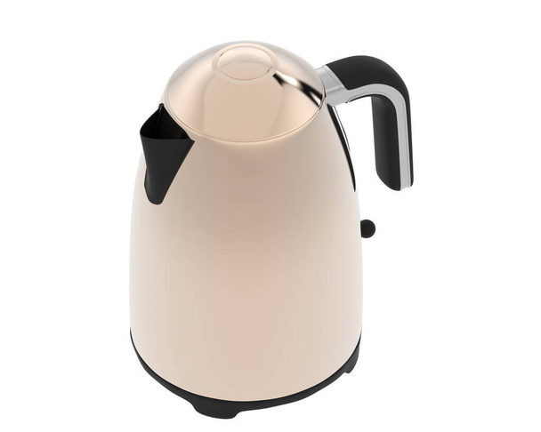electrical kettle isolated on white background. 3d rendering - illustration - Photo, Image