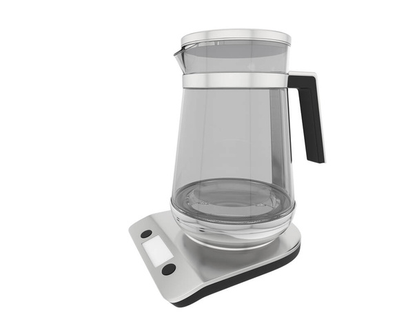 електричний чайник ізольований на білому тлі. 3d візуалізація - ілюстрація - Фото, зображення