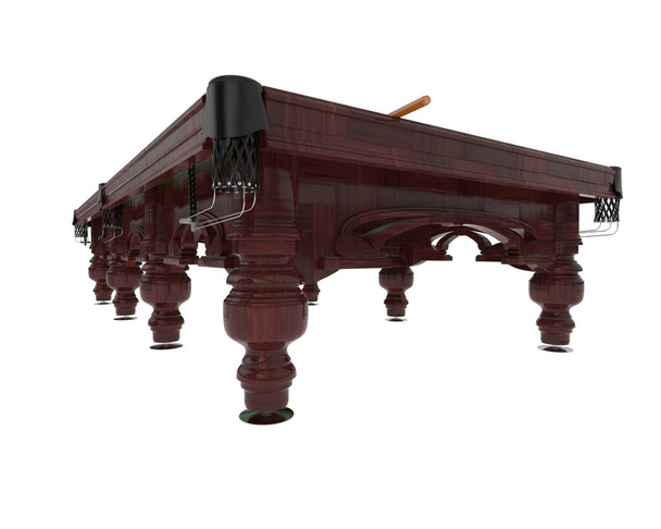 Τραπέζι μπιλιάρδου απομονωμένο σε φόντο. 3D απόδοση - εικονογράφηση - Φωτογραφία, εικόνα