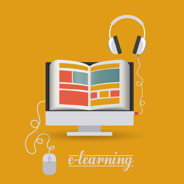 az e-learning design - Vektor, kép