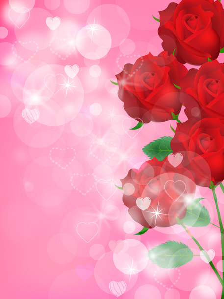 ροδαλό λουλούδι φόντο - Διάνυσμα, εικόνα
