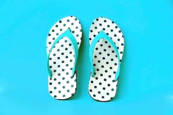 Polka dot flip-flops - Photo, Image