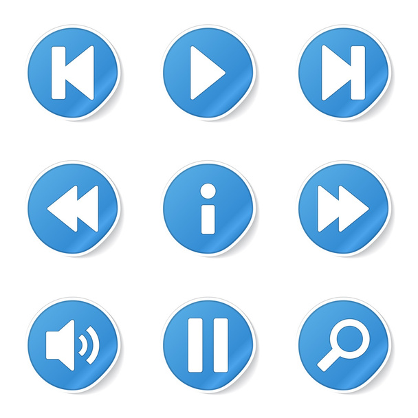 Multimedia Controller Icon Set - Vektor, obrázek