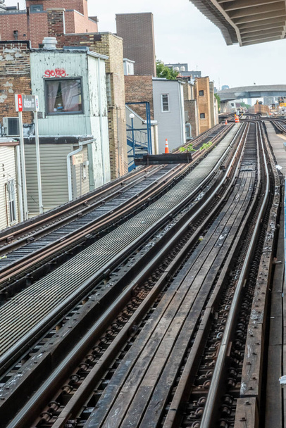 cidade de chicago illinois estação ferroviária ou metro - Foto, Imagem