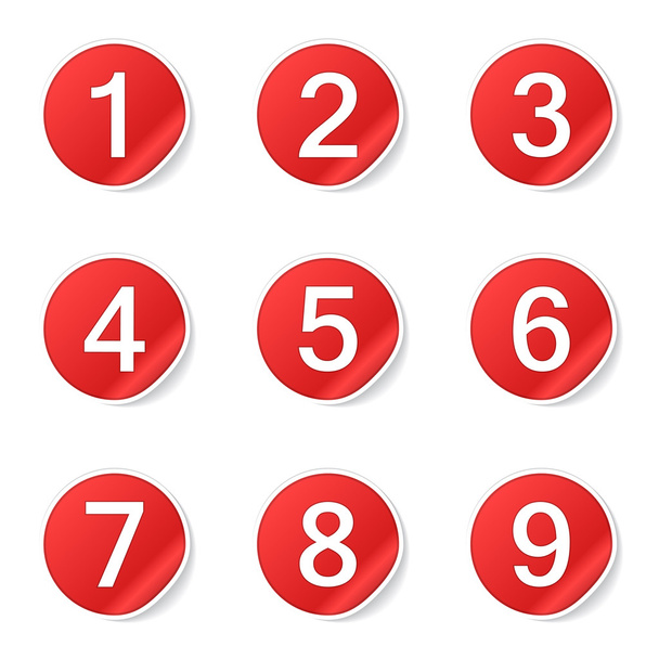 Numbers Counting Icon Set - ベクター画像