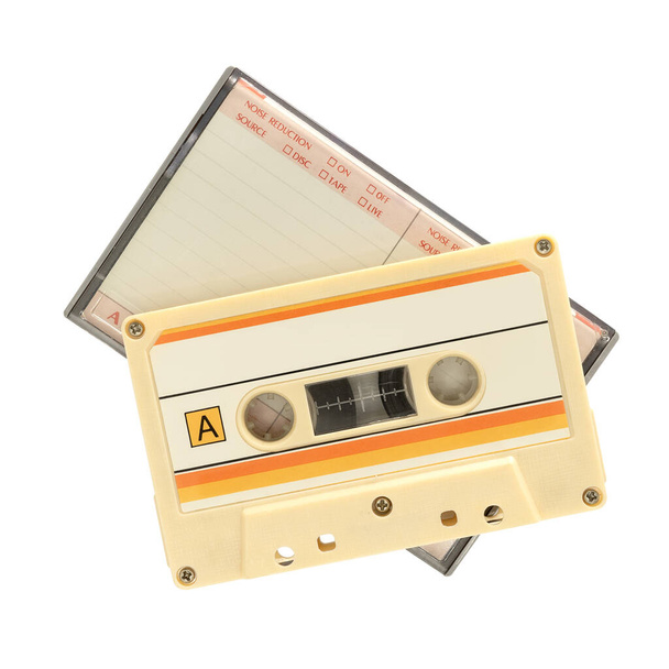 Cassette tape isolated on white background - Photo, Image
