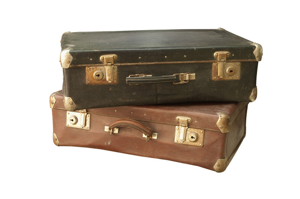 Haufen alter Koffer - Foto, Bild