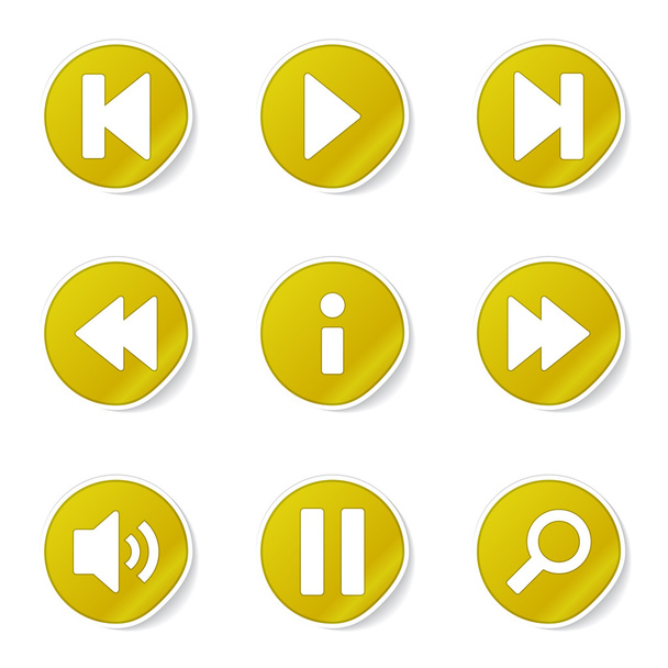 Multimedia Controller Icon Set - Вектор,изображение