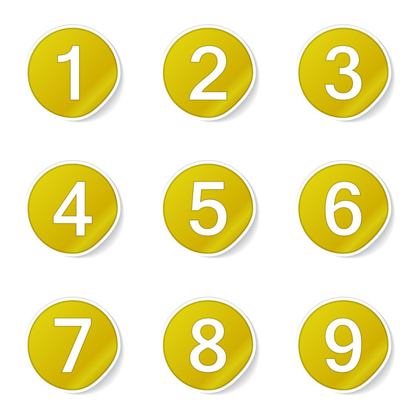 Numbers Counting Icon Set - Vector, Image