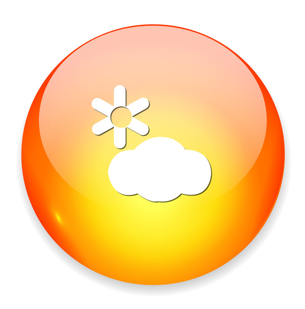 Weather icon button - Vettoriali, immagini