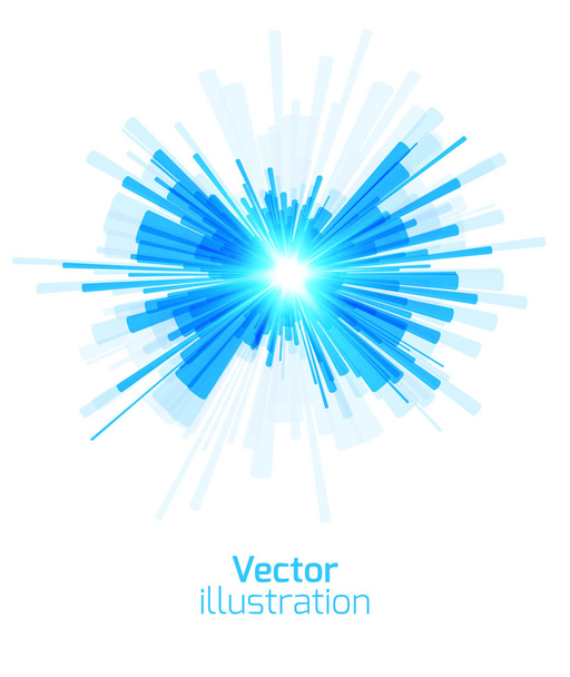Blue geometric background - Vector, Imagen