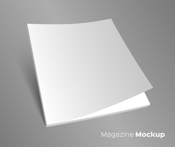 Copertina brochure in bianco 3D su grigio
 - Vettoriali, immagini