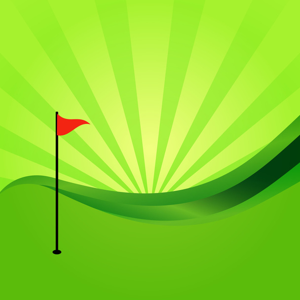 Silhouette of golf on green - Vector, Image