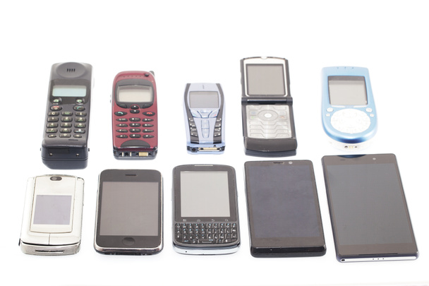 Stare i nowe telefony komórkowe, smartfon - Zdjęcie, obraz