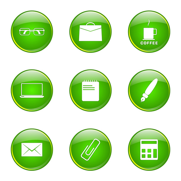 Office Work Icon Set - Vector, Image