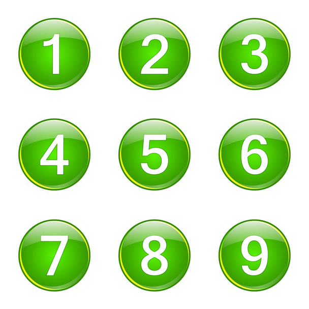 Numbers Counting Icon Set - Wektor, obraz