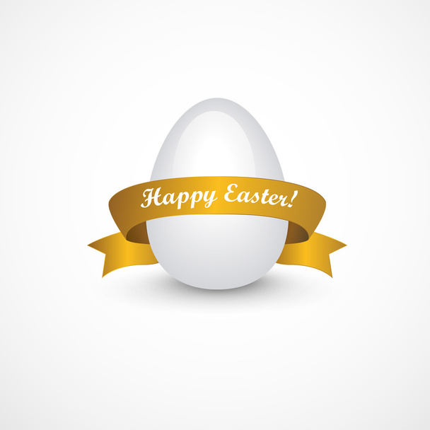Easter eggs with gold ribbon - Vektor, Bild