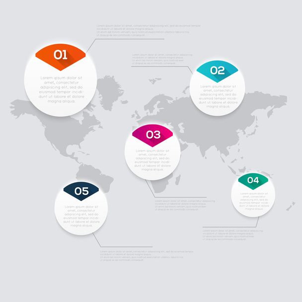 Infographics elements in modern business style - Vector, afbeelding