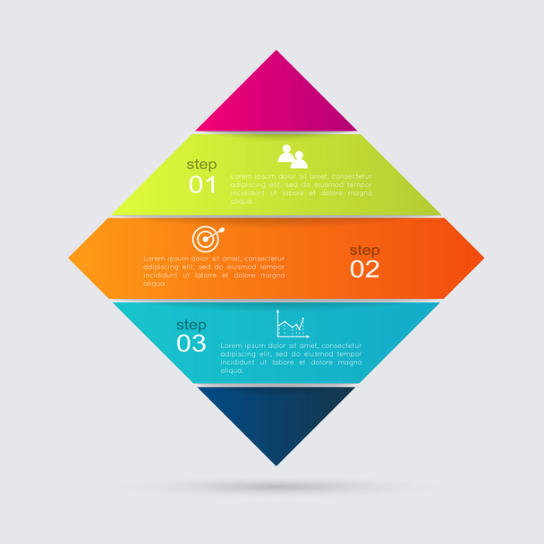 Colorful infographics for your business presentations - Vektör, Görsel