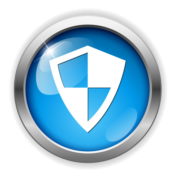 Shield web button - ベクター画像