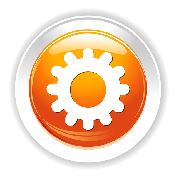 Cog web icon - Vector, imagen