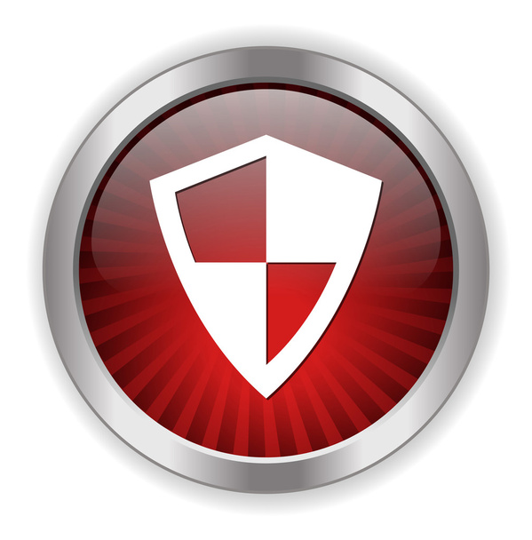 Shield web button - Vector, Imagen