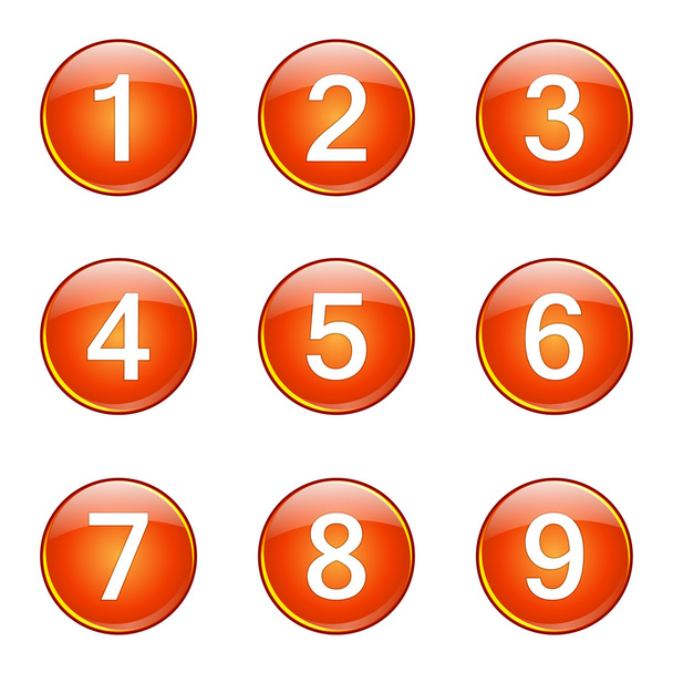 Numbers Counting Icon Set - Vektor, Bild
