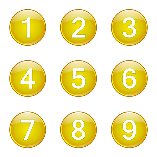 Numbers Counting Icon Set - Vetor, Imagem