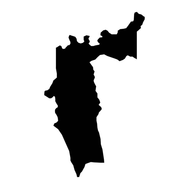 サンフアンラヴェンティーユ地域マップ,トリニダードとトバゴの行政区分. ベクトルイラスト. - ベクター画像