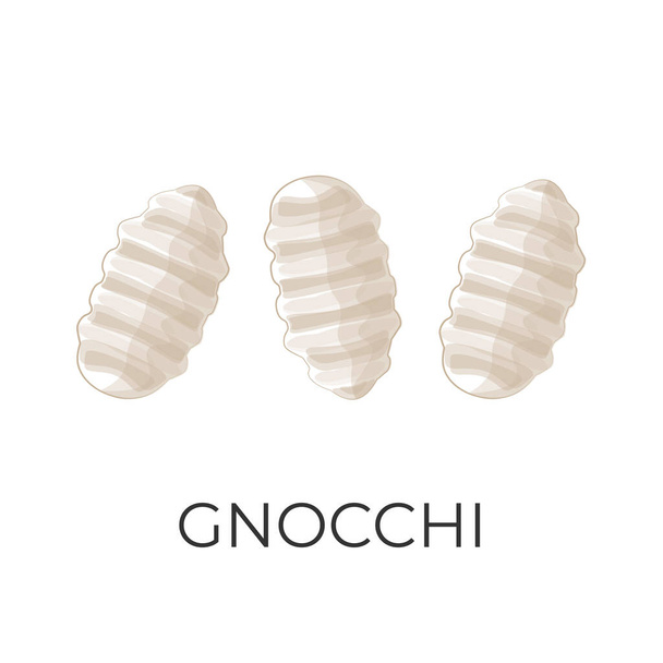 Einfache Zeilenkunst Gnocchi Vektor Illustration logo - Vektor, Bild