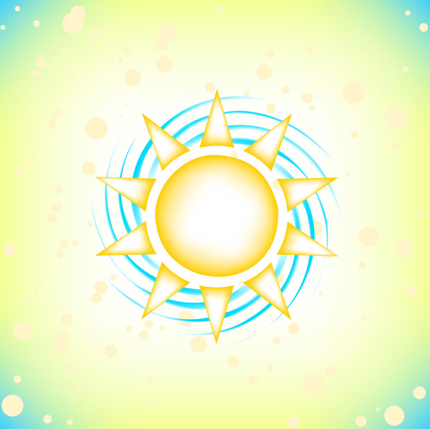 夏の空の太陽 - ベクター画像