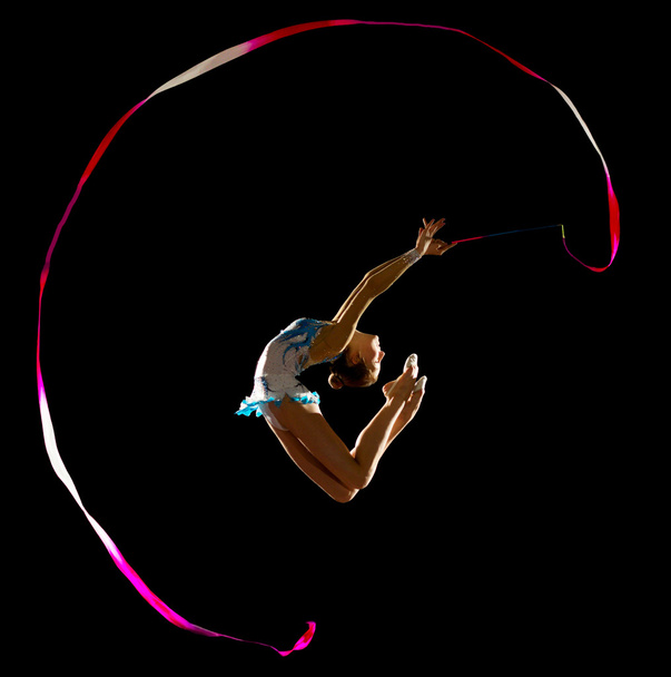 Girl engaged art gymnastic - Foto, Bild
