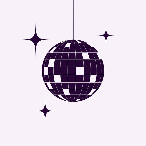 Modèle de conception graphique disco. Illustration vectorielle boule disco sur fond clair. - Vecteur, image