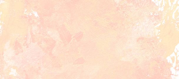 Texturas de acuarela de color rosa-melocotón abstractas con sutiles variaciones y una sensación de ensueño y cremoso blanco, pancarta, ilustración minimalista, melocotón en colores pastel, horizontal - Foto, Imagen