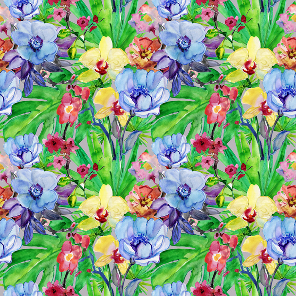 Floral background with flowers - Foto, Bild