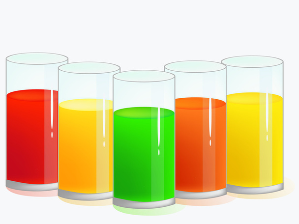 glass with juices - Vector, Imagen