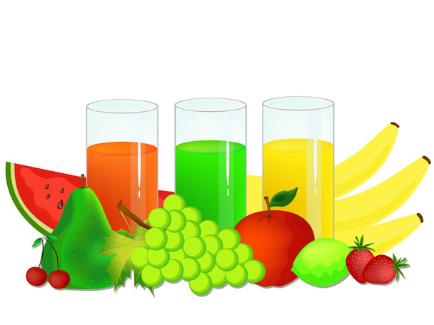 verre avec jus et fruits
 - Vecteur, image