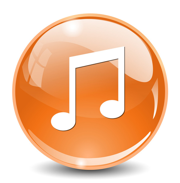 Music note button - Vector, Image