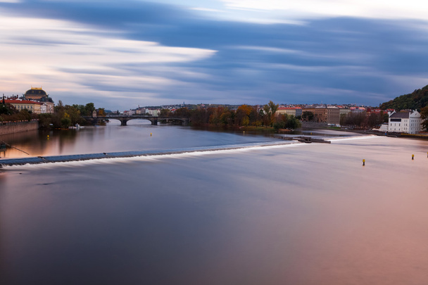Πράγα θέα στον ποταμό Μολδάβα Hdr - Φωτογραφία, εικόνα